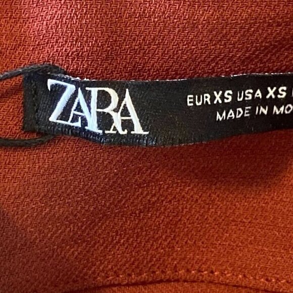 Zara Straight Leg Sleeveless Jumpsuit European Prep Elegant Bold Boho NWT XS - Picture 6 of 7